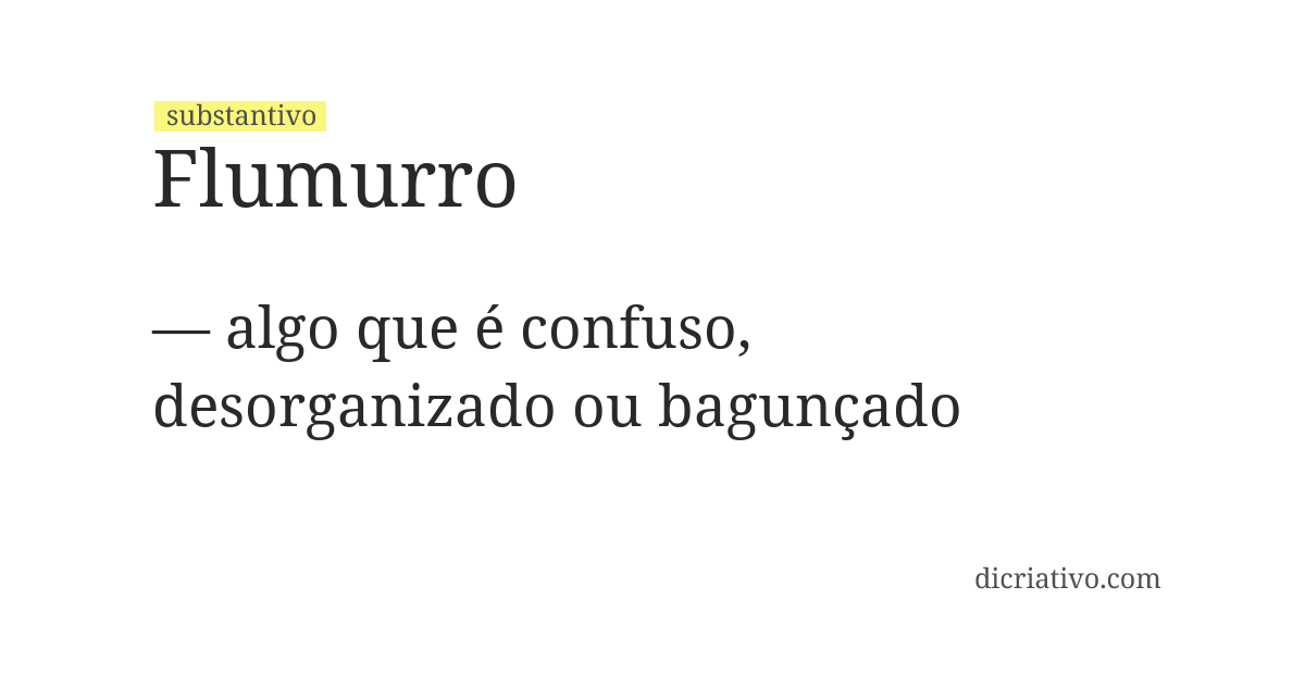 Significado de flumurro