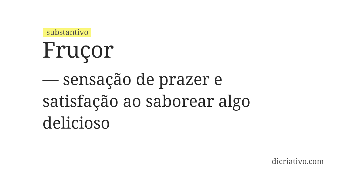 Significado de fruçor