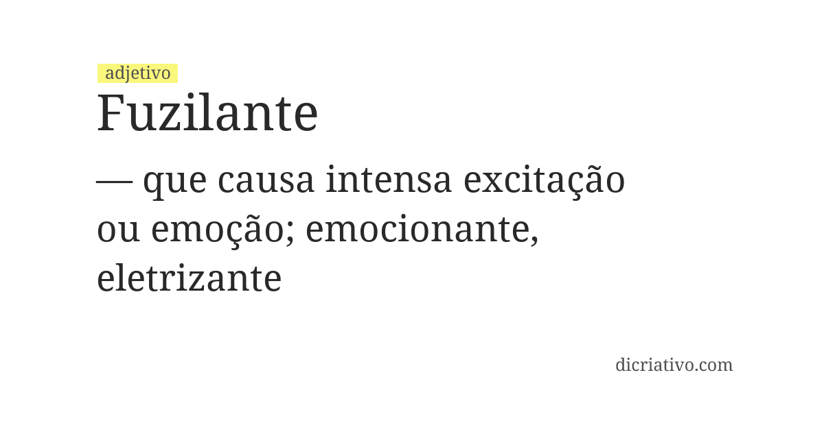 Significado de fuzilante