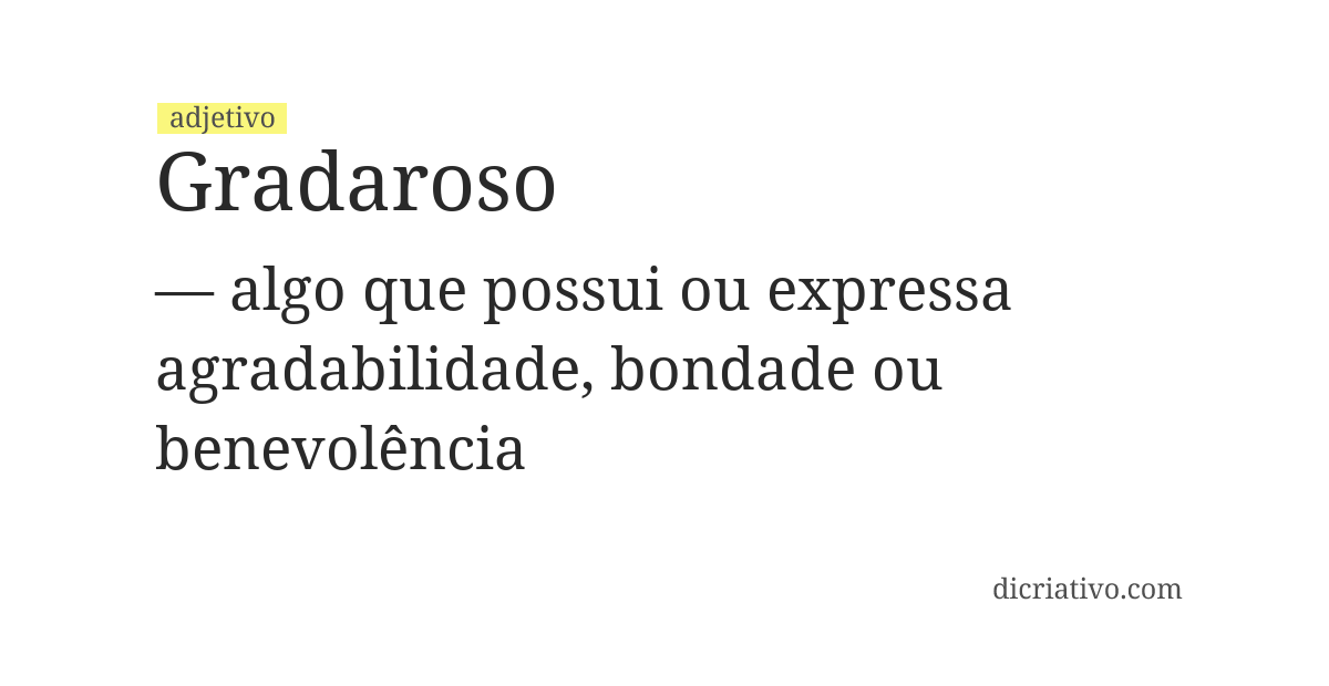 Significado de gradaroso