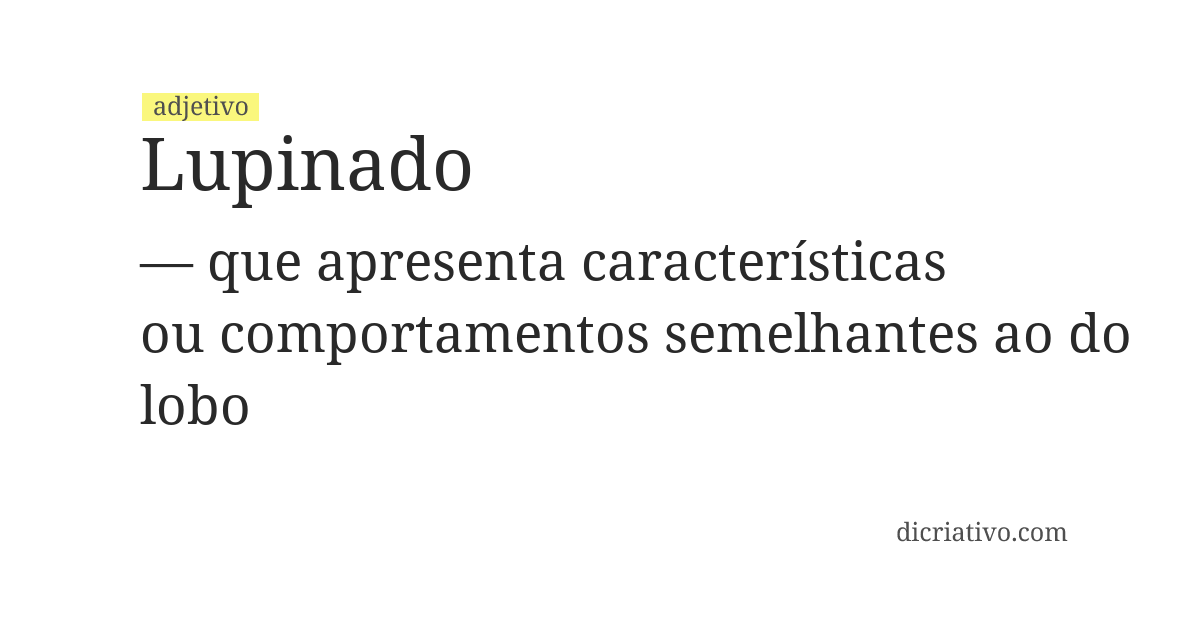 Significado de lupinado