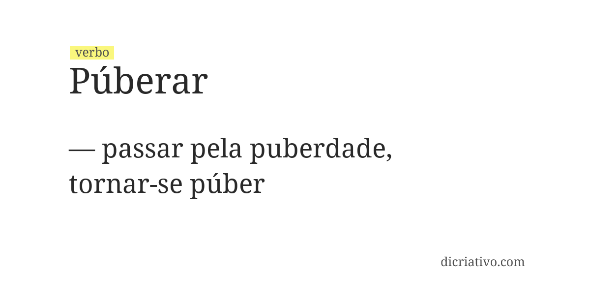 Significado de púberar