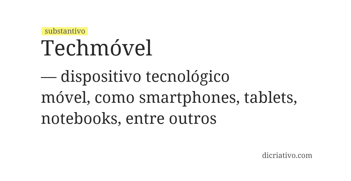Significado de techmóvel