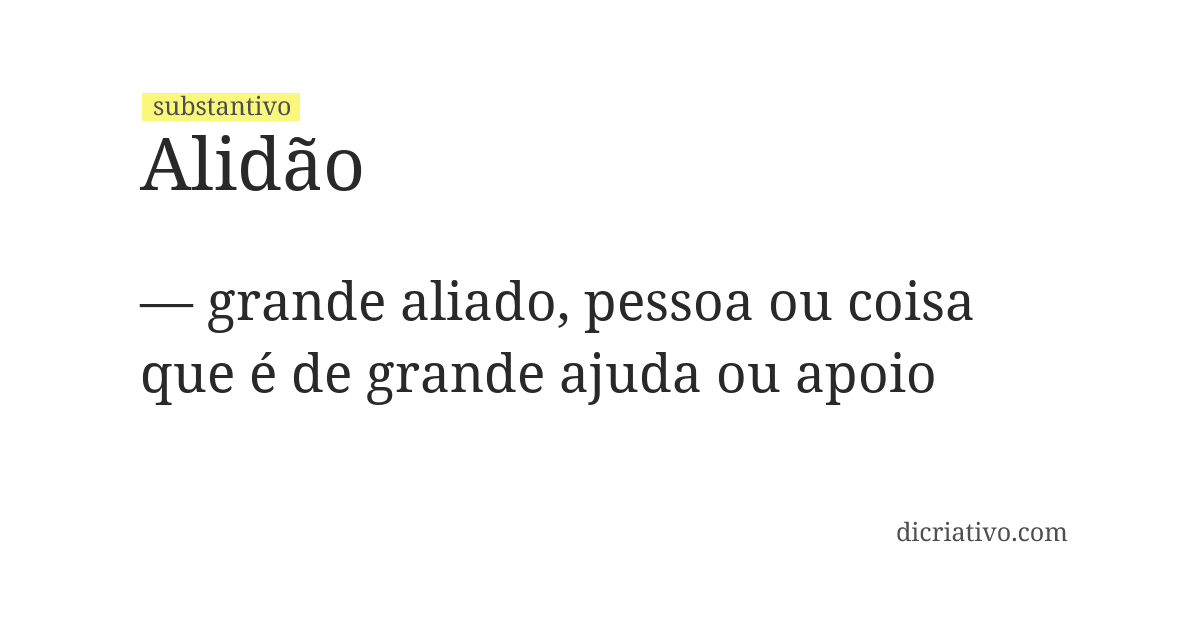 Significado de alidão