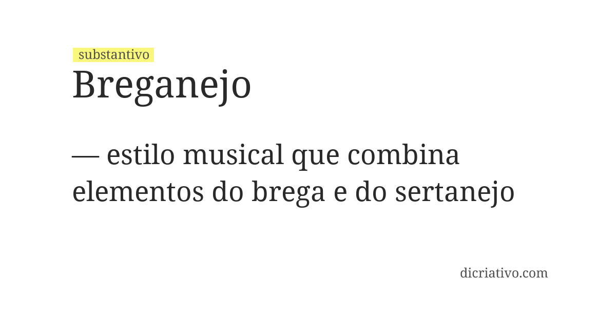 Significado de breganejo
