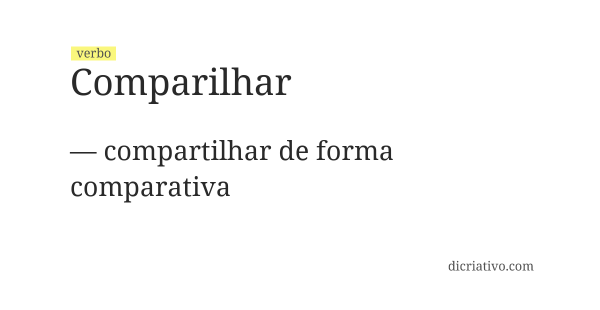 Significado de comparilhar