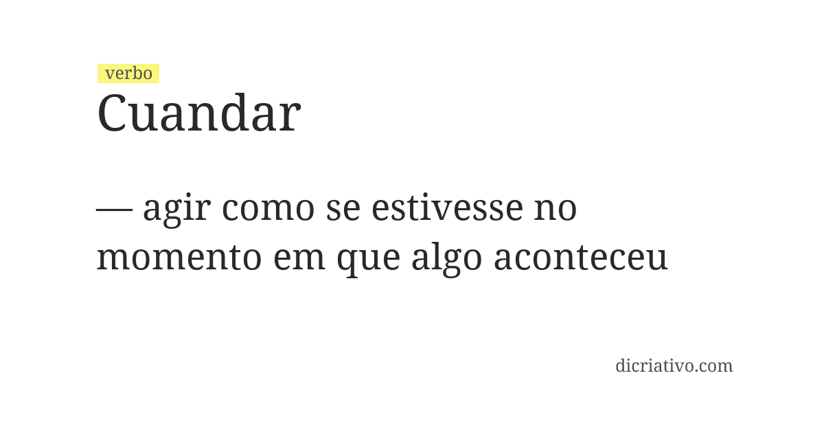 Significado de cuandar