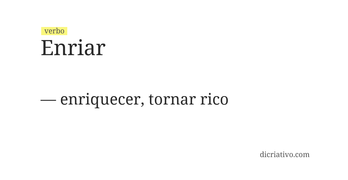 Significado de enriar
