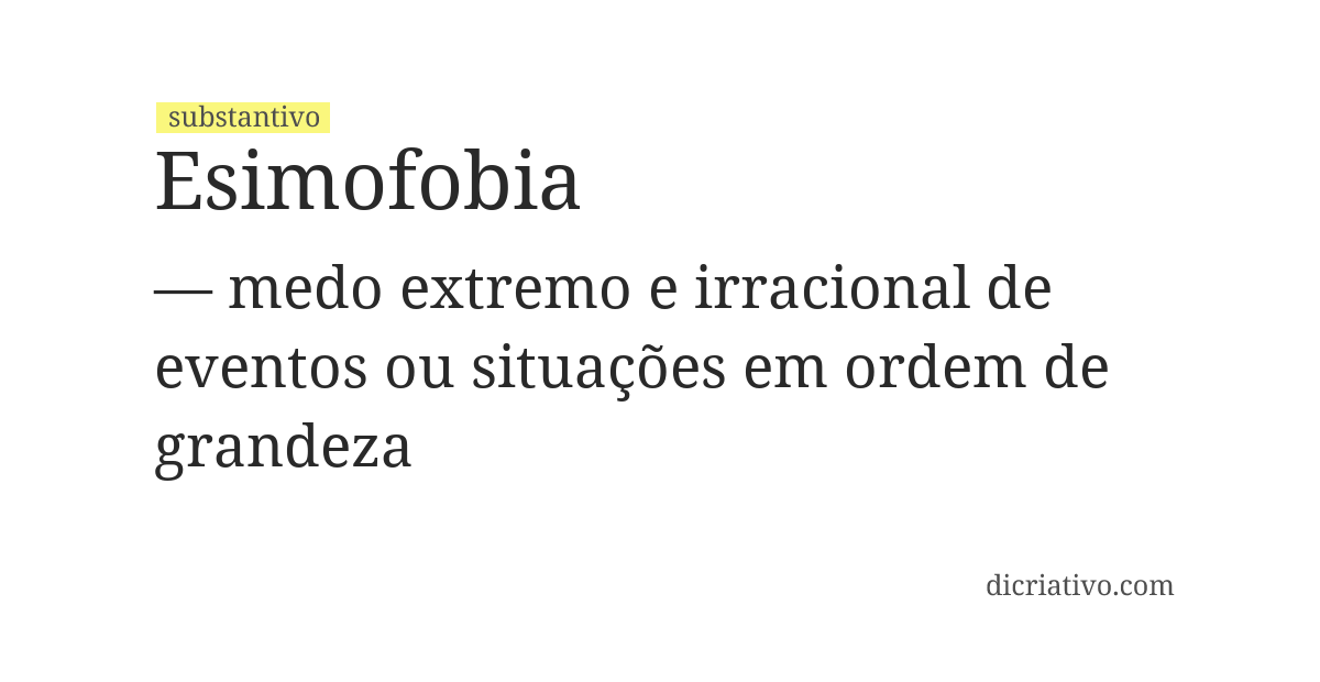 Significado de esimofobia