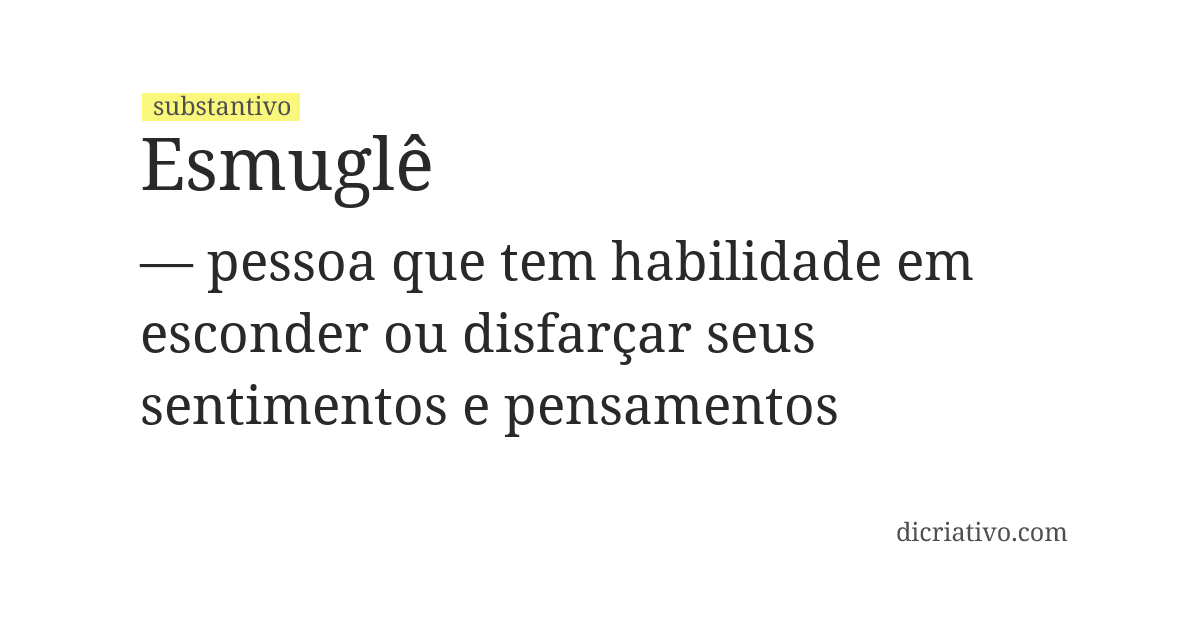 Significado de esmuglê