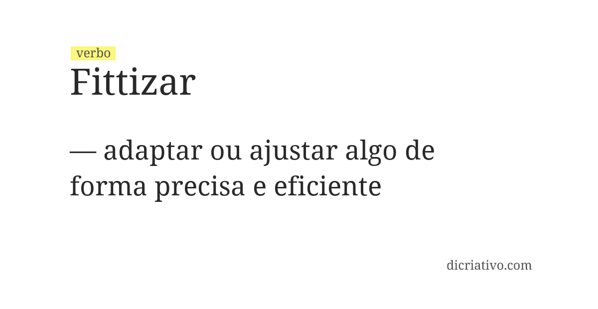 Significado de fittizar