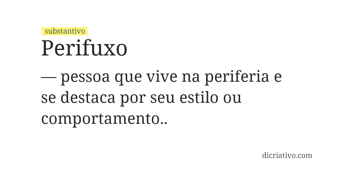 Significado de perifuxo