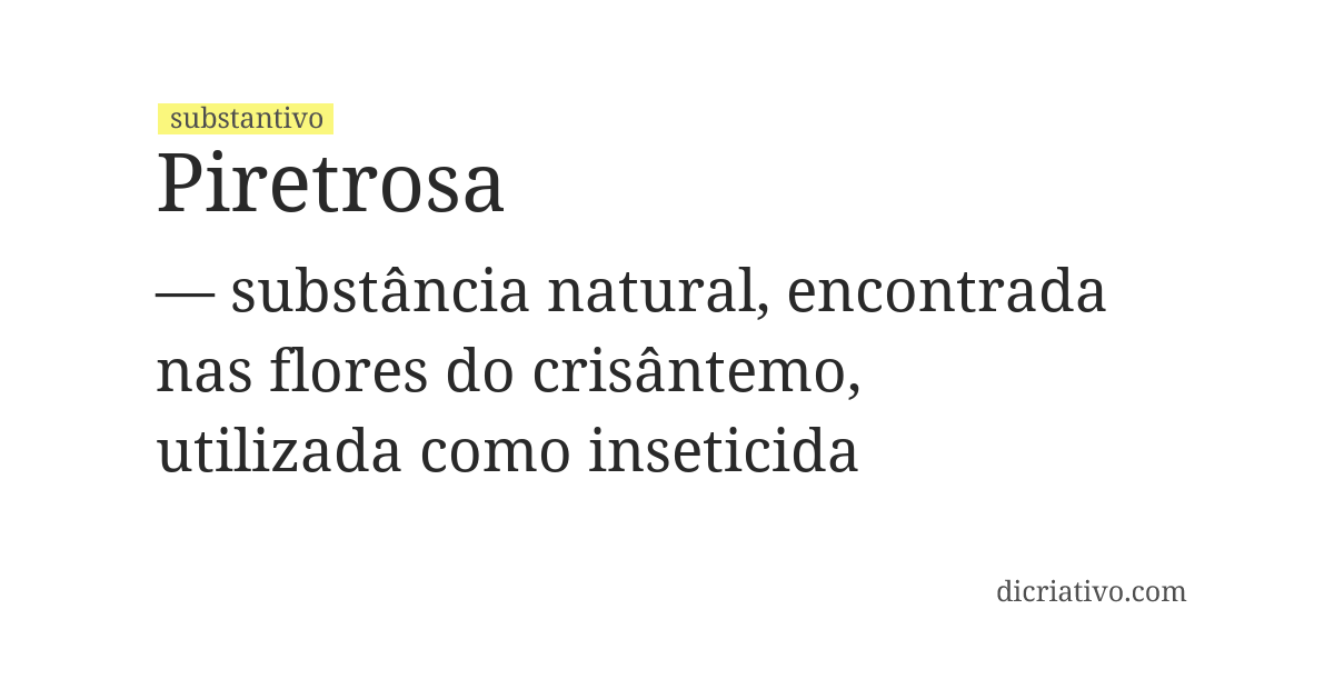Significado de piretrosa