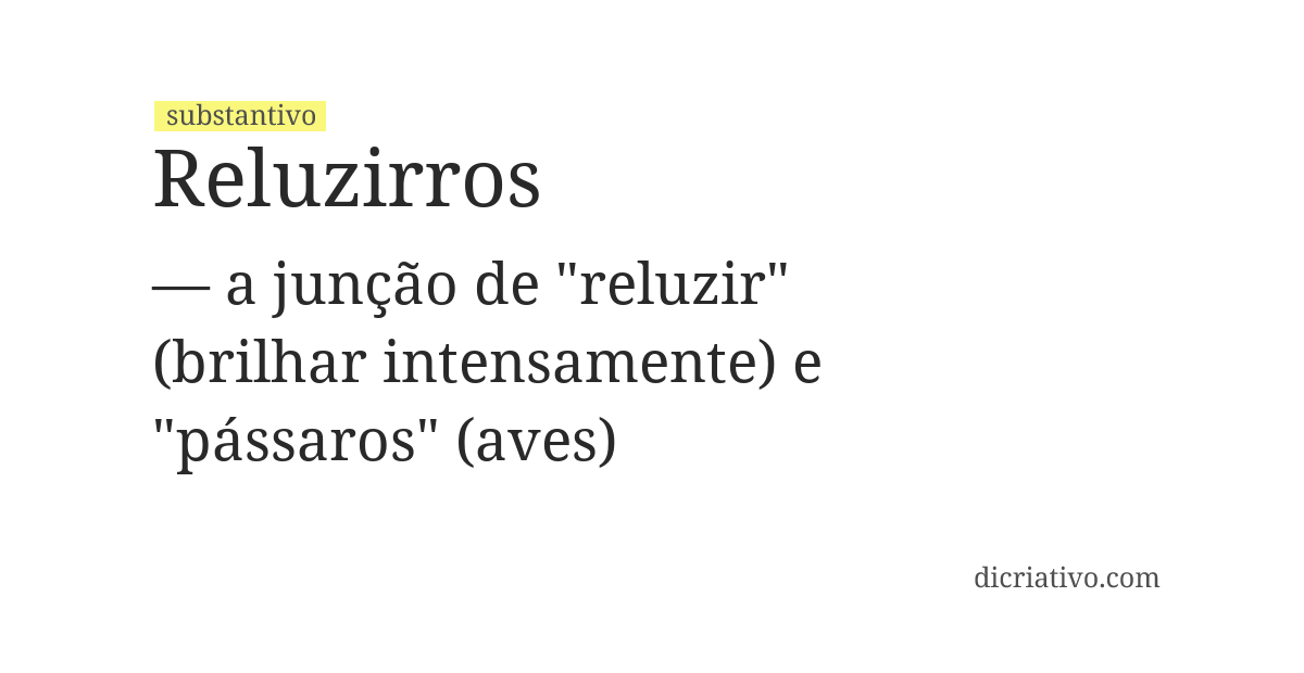 Significado de reluzirros