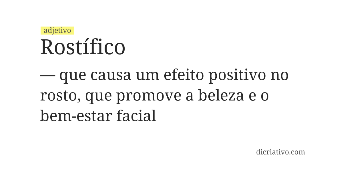 Significado de rostífico