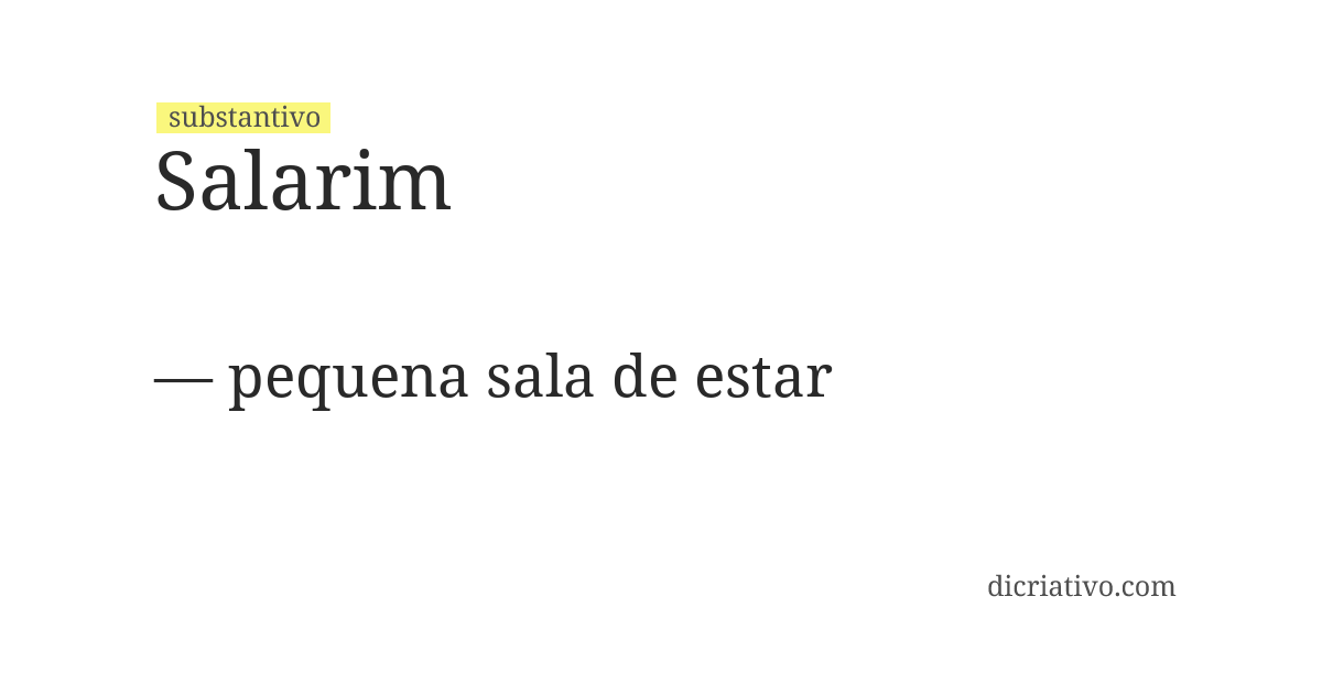 Significado de salarim