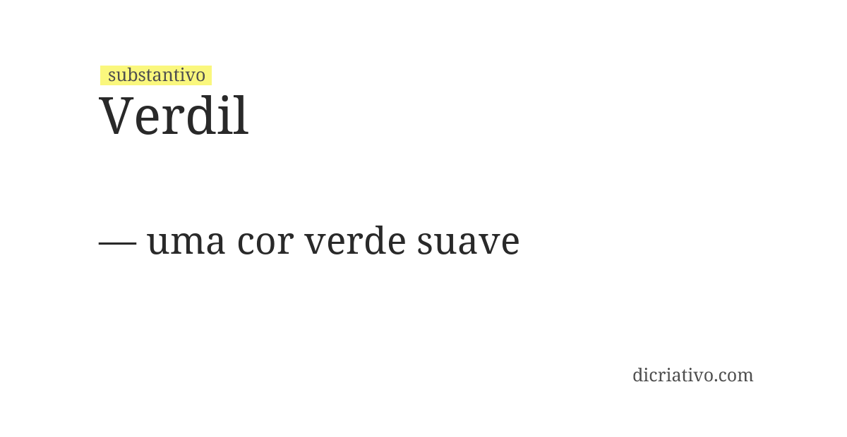 Significado de verdil