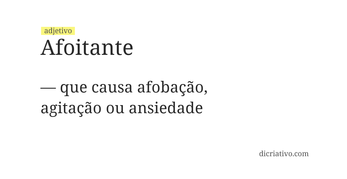 Significado de afoitante