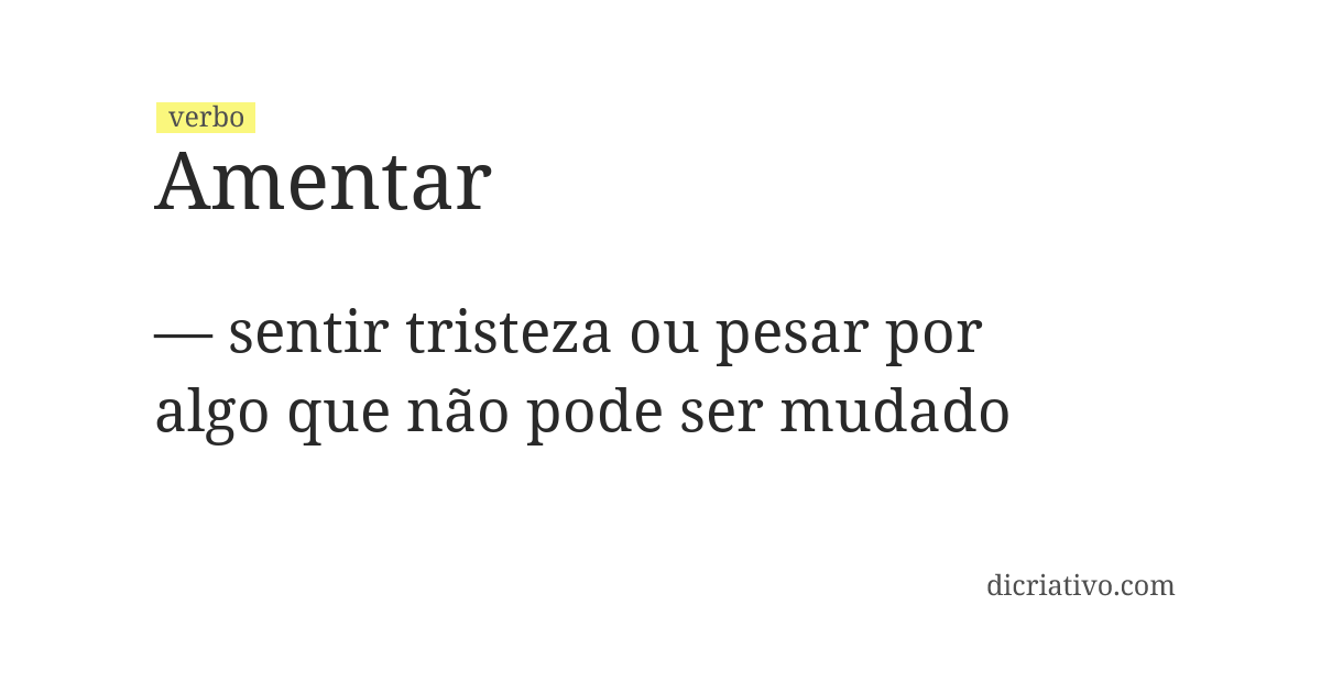 Significado de amentar