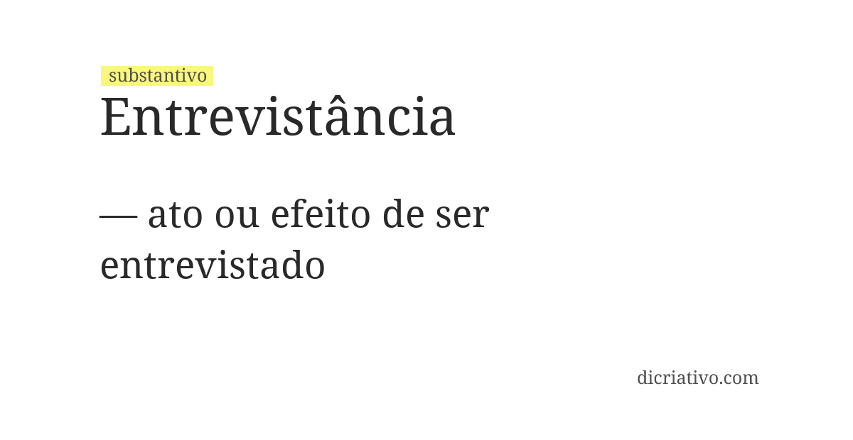 Significado de entrevistância