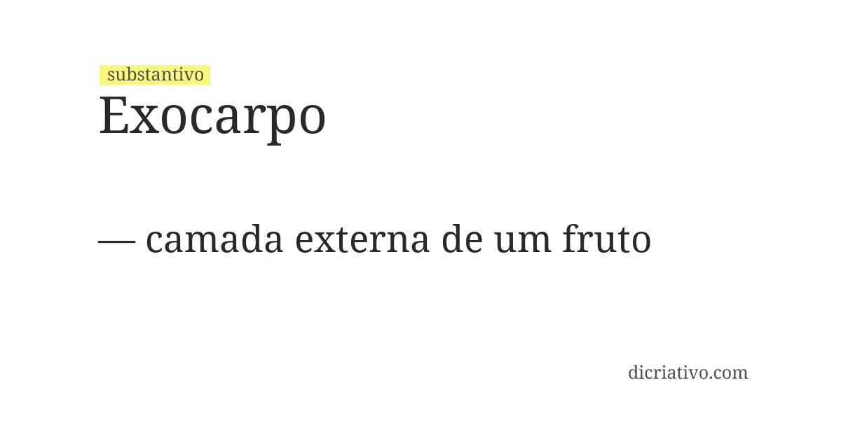 Significado de exocarpo