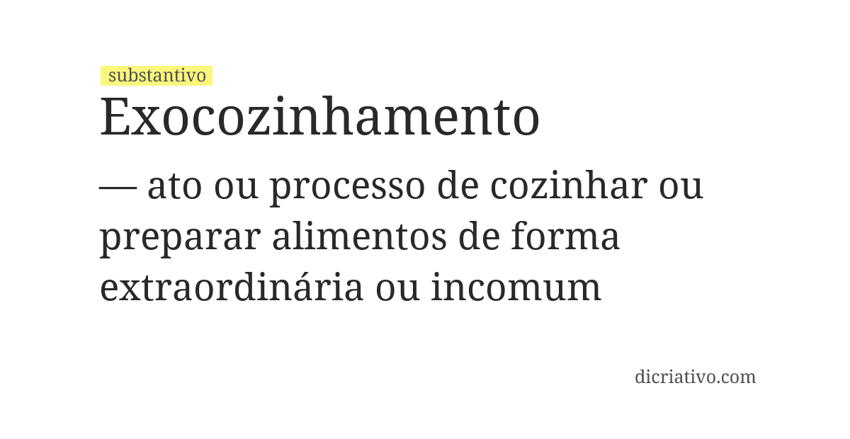 Significado de exocozinhamento