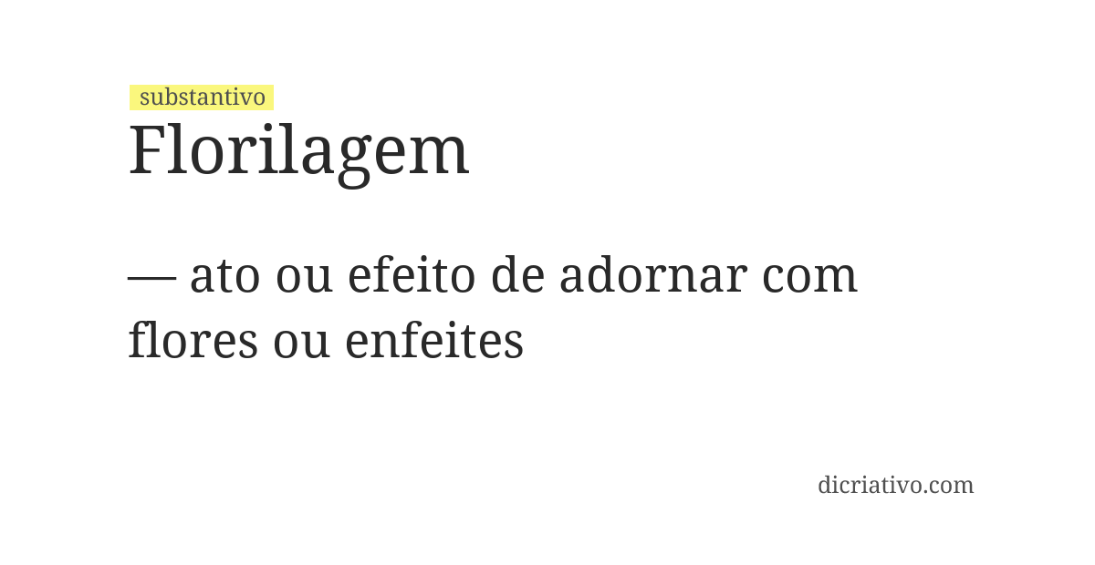 Significado de florilagem