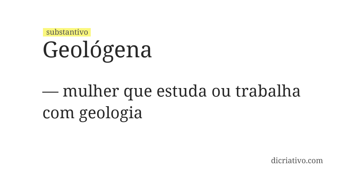 Significado de geológena