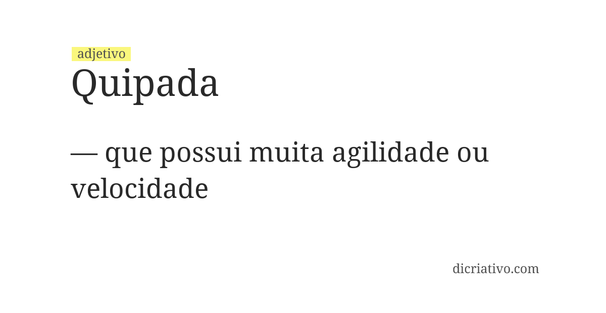 Significado de quipada