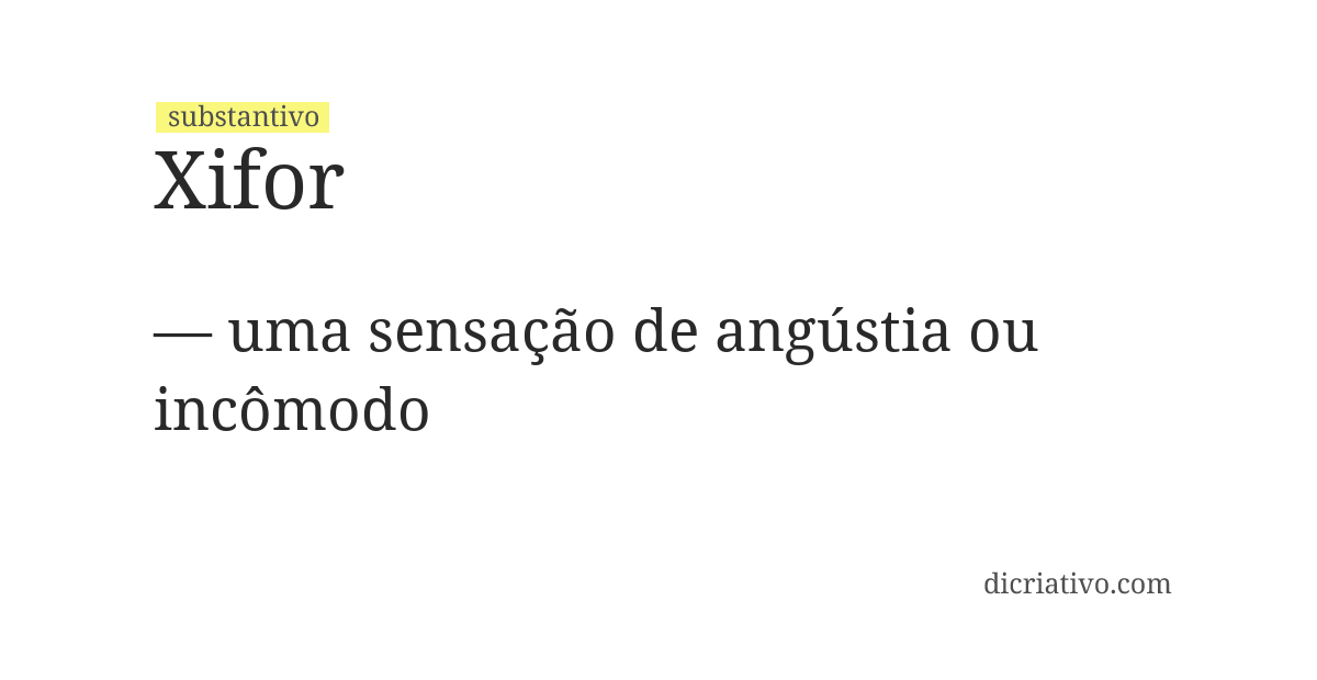 Significado de xifor