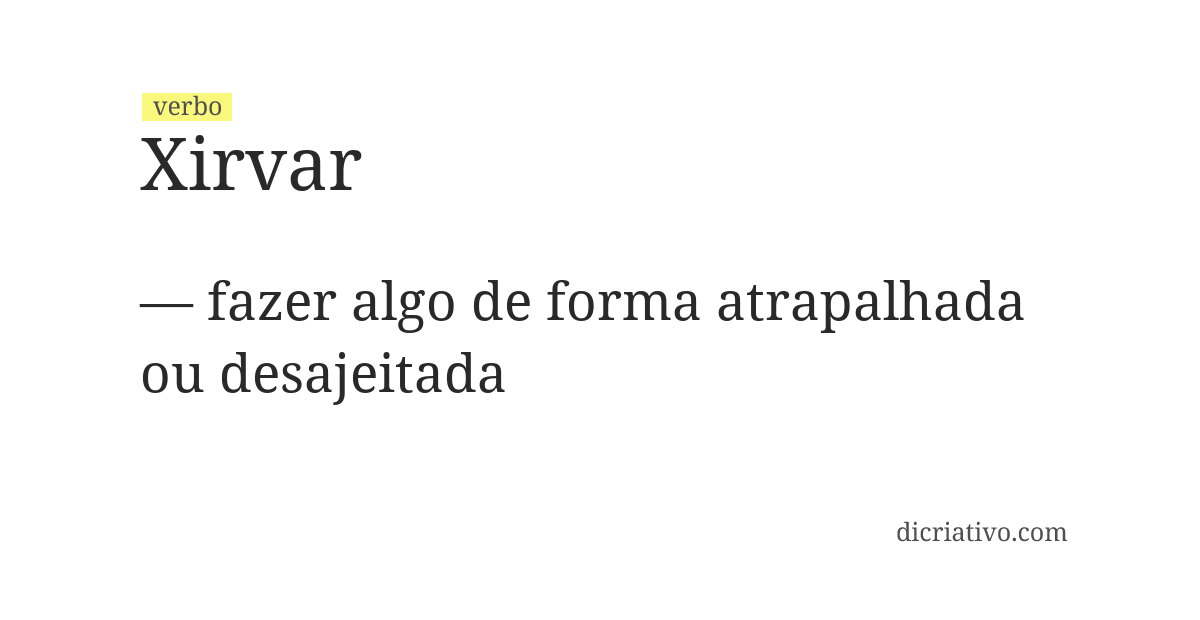 Significado de xirvar