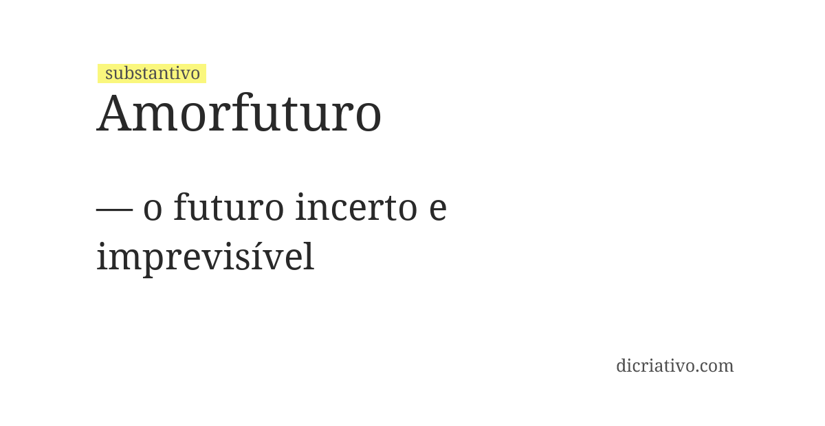 Significado de amorfuturo