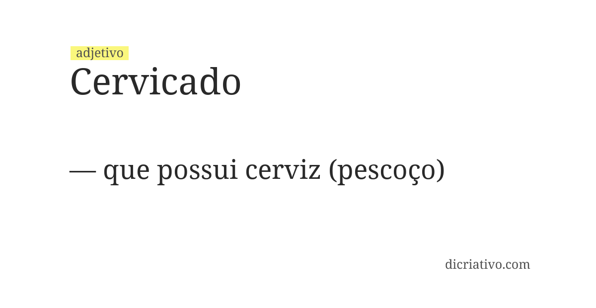 Significado de cervicado