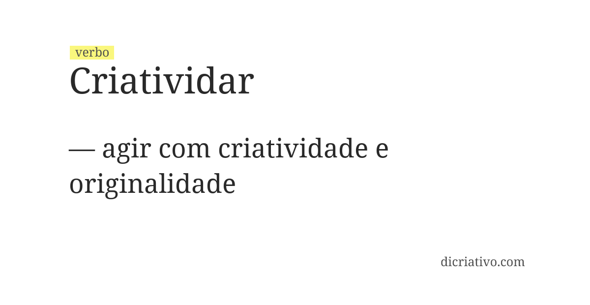 Significado de criatividar