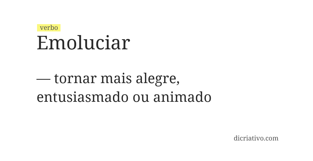 Significado de emoluciar