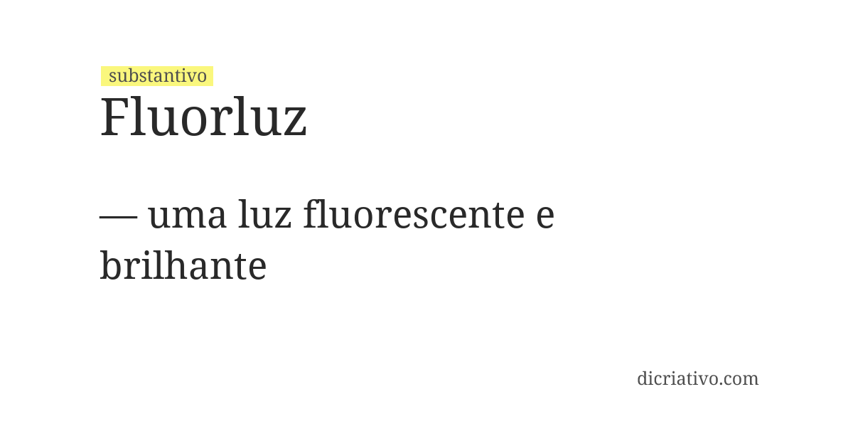 Significado de fluorluz