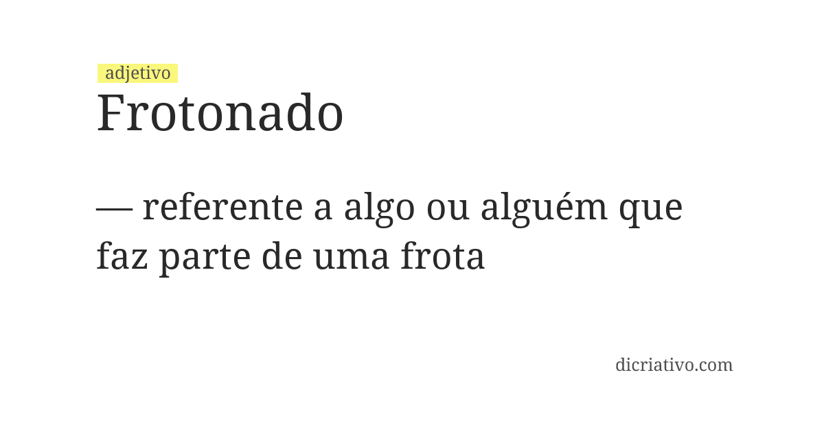 Significado de frotonado