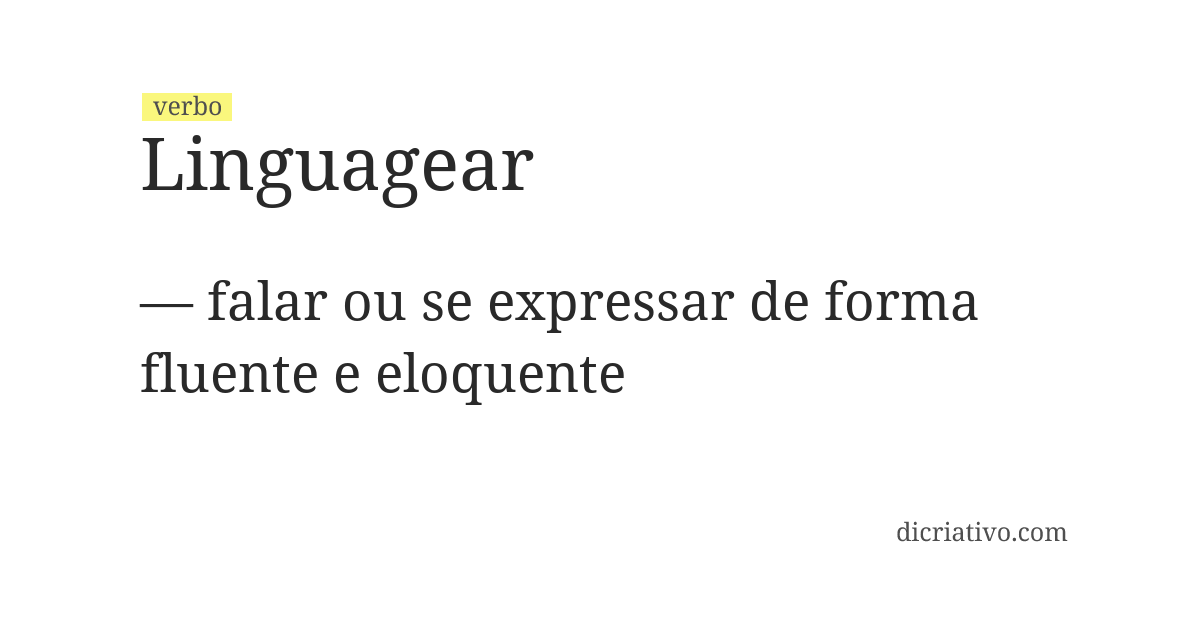 Significado de linguagear
