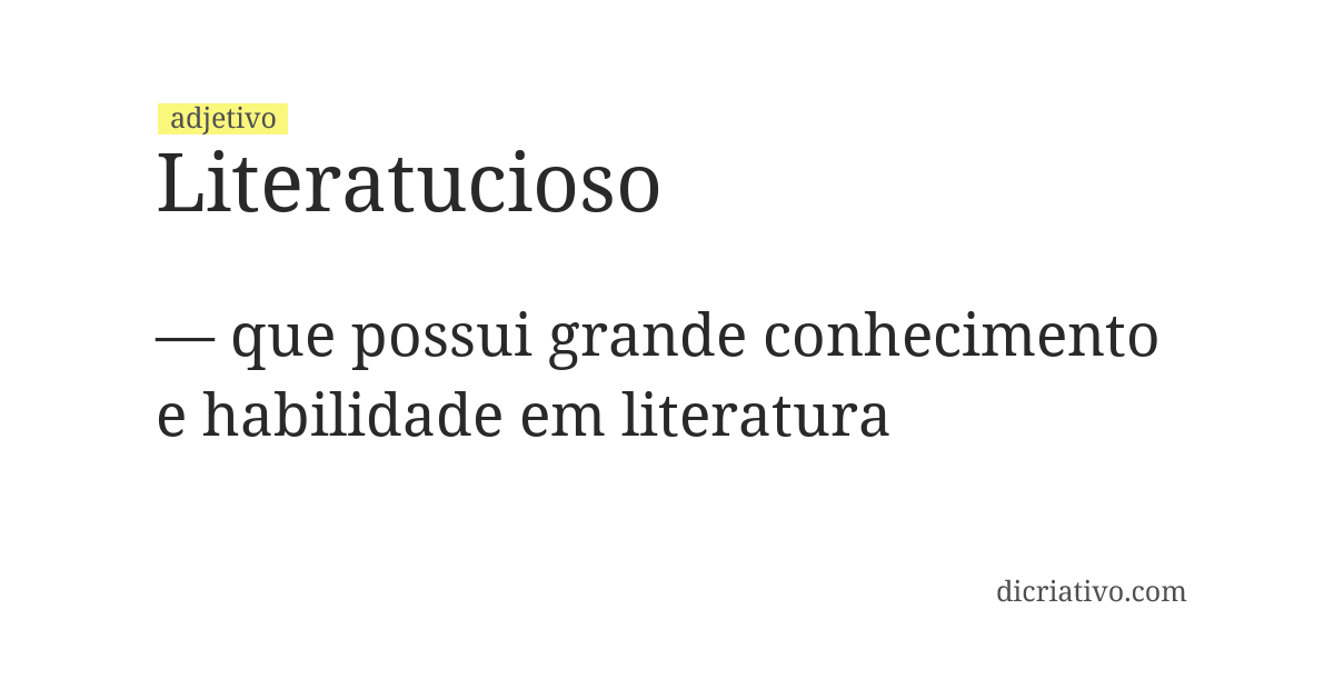 Significado de literatucioso