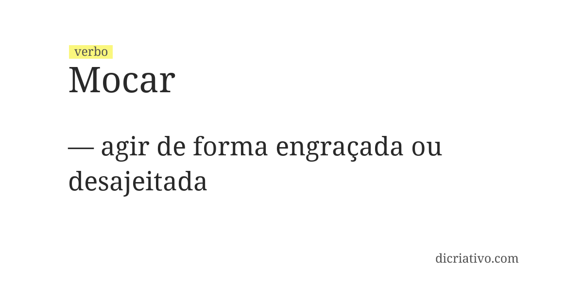 Significado de mocar