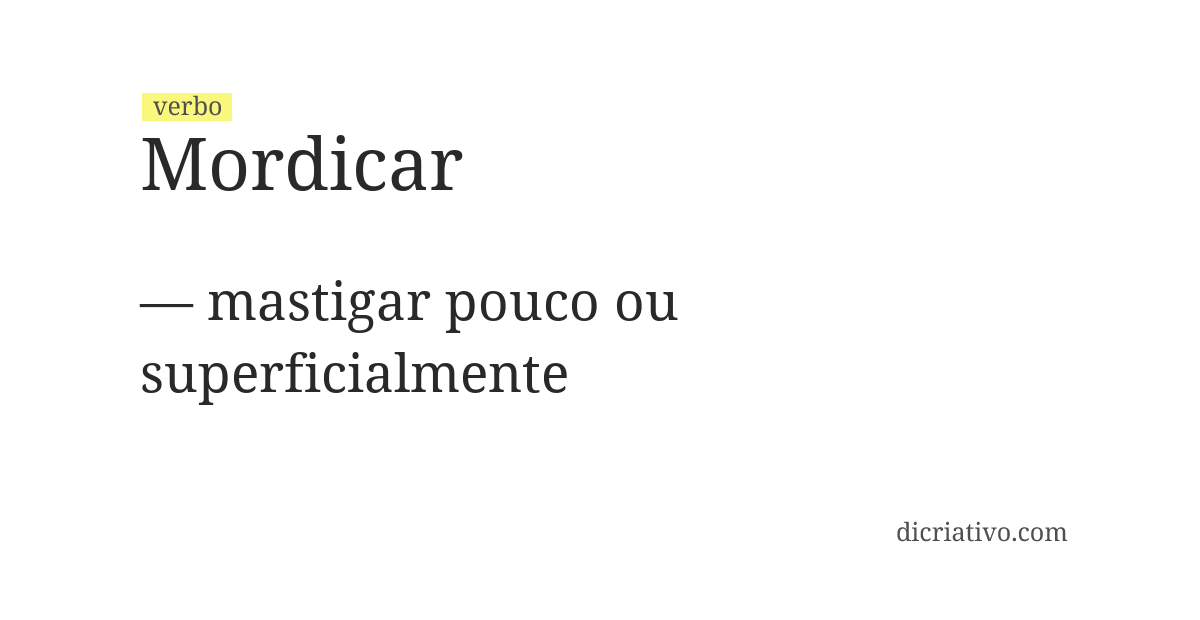 Significado de mordicar