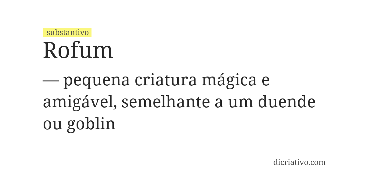 Significado de rofum