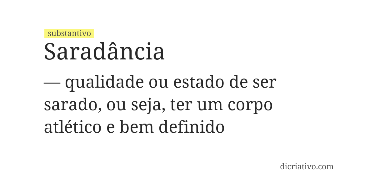 Significado de saradância
