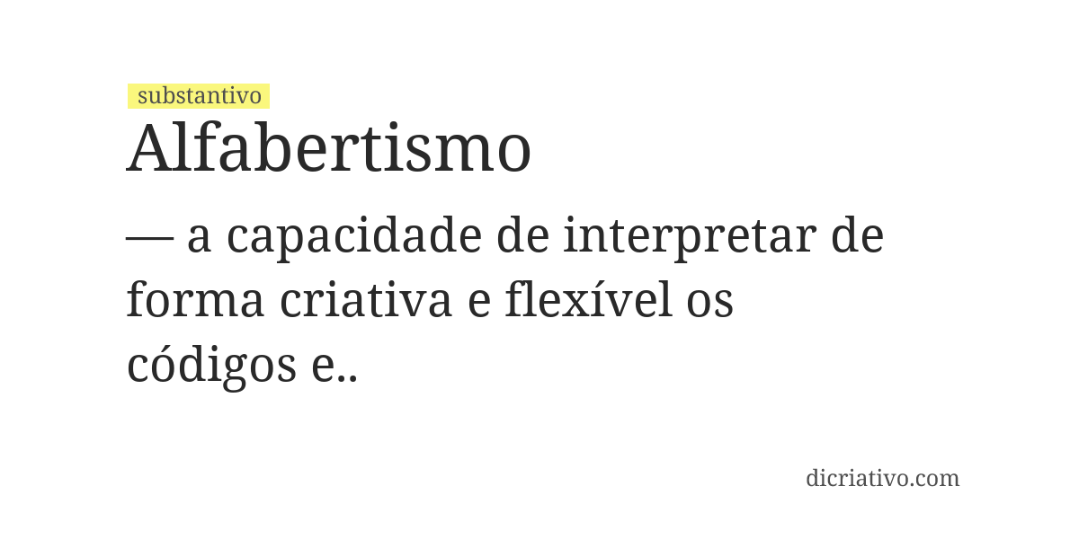 Significado de alfabertismo