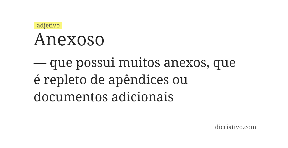 Significado de anexoso
