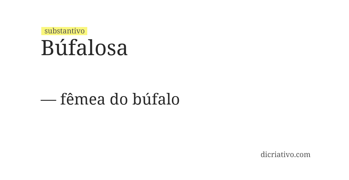 Significado de búfalosa