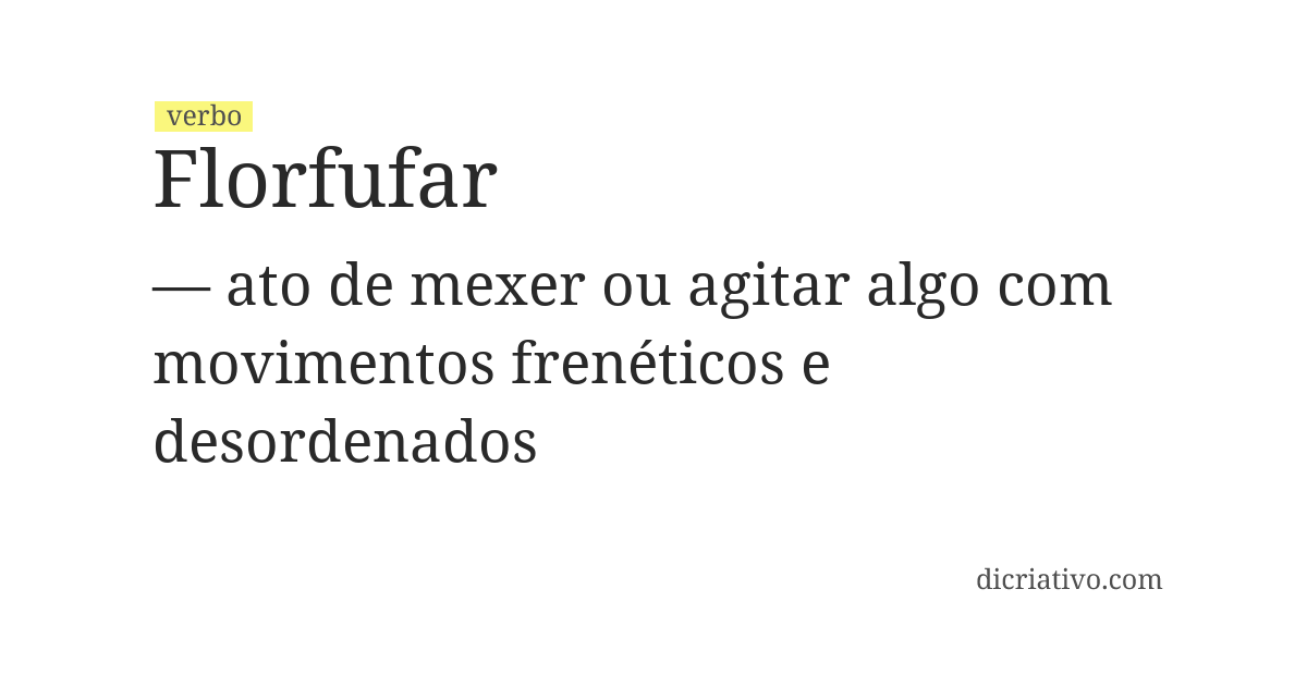 Significado de florfufar