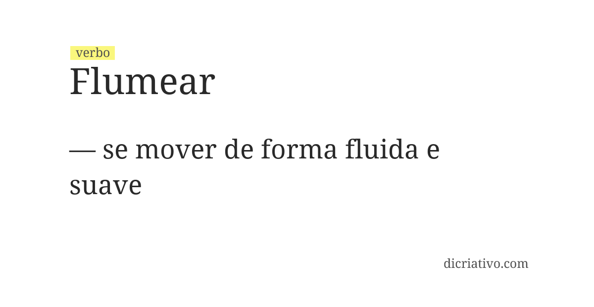 Significado de flumear