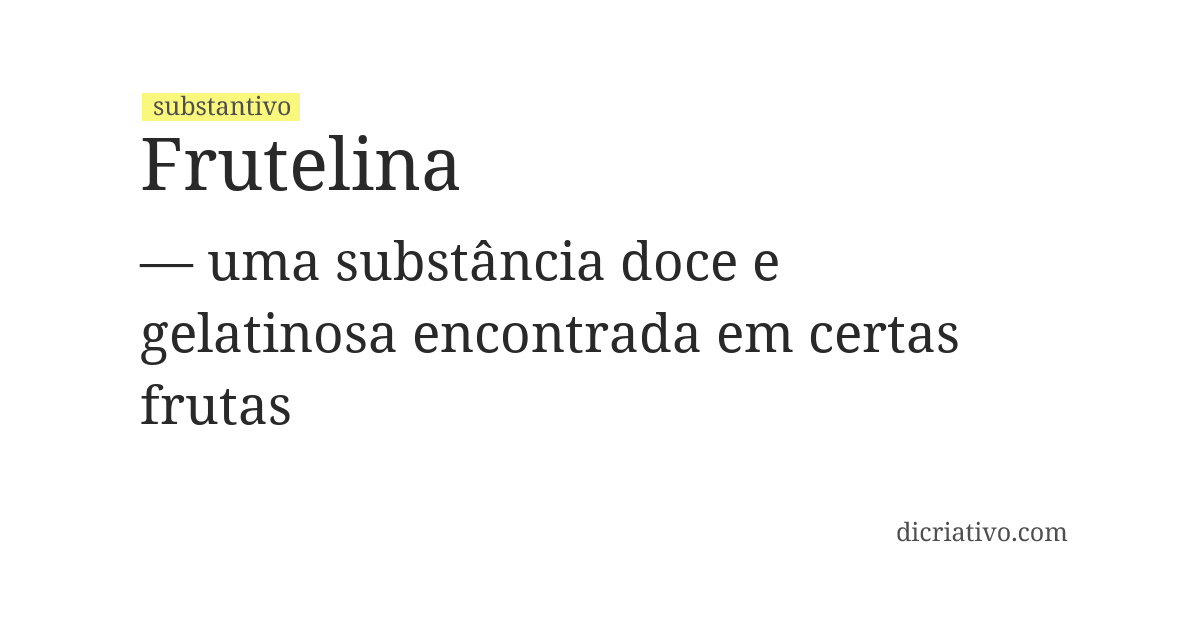 Significado de frutelina