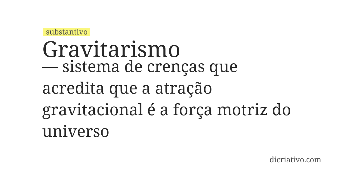 Significado de gravitarismo